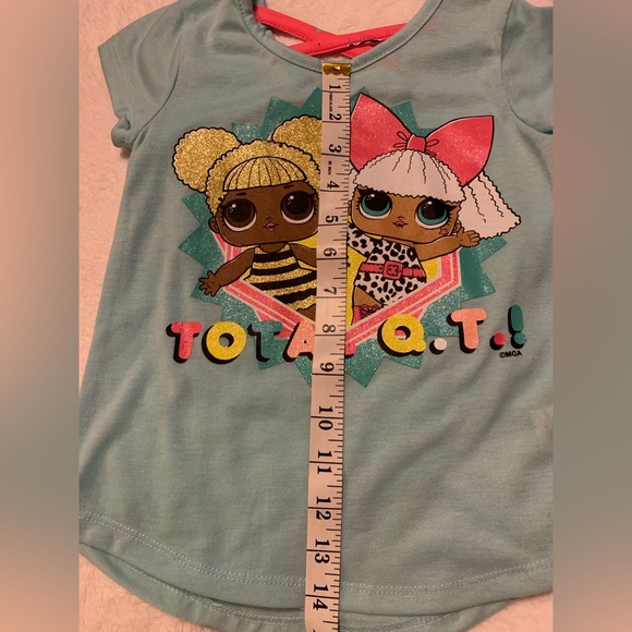 Girls size 4 two piece shirt set. LOL SURPRISE brand. Says TOTAL Q.T. On front - Picture 15 of 17